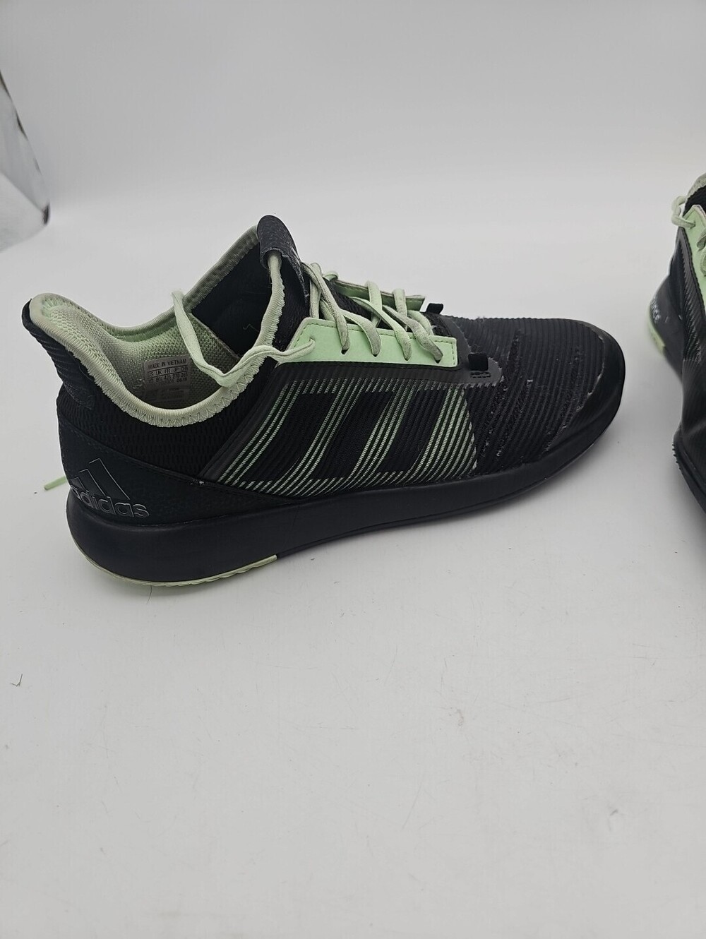 ADIDAS Bounce Running Shoes Men's 10 Black and Green, Good